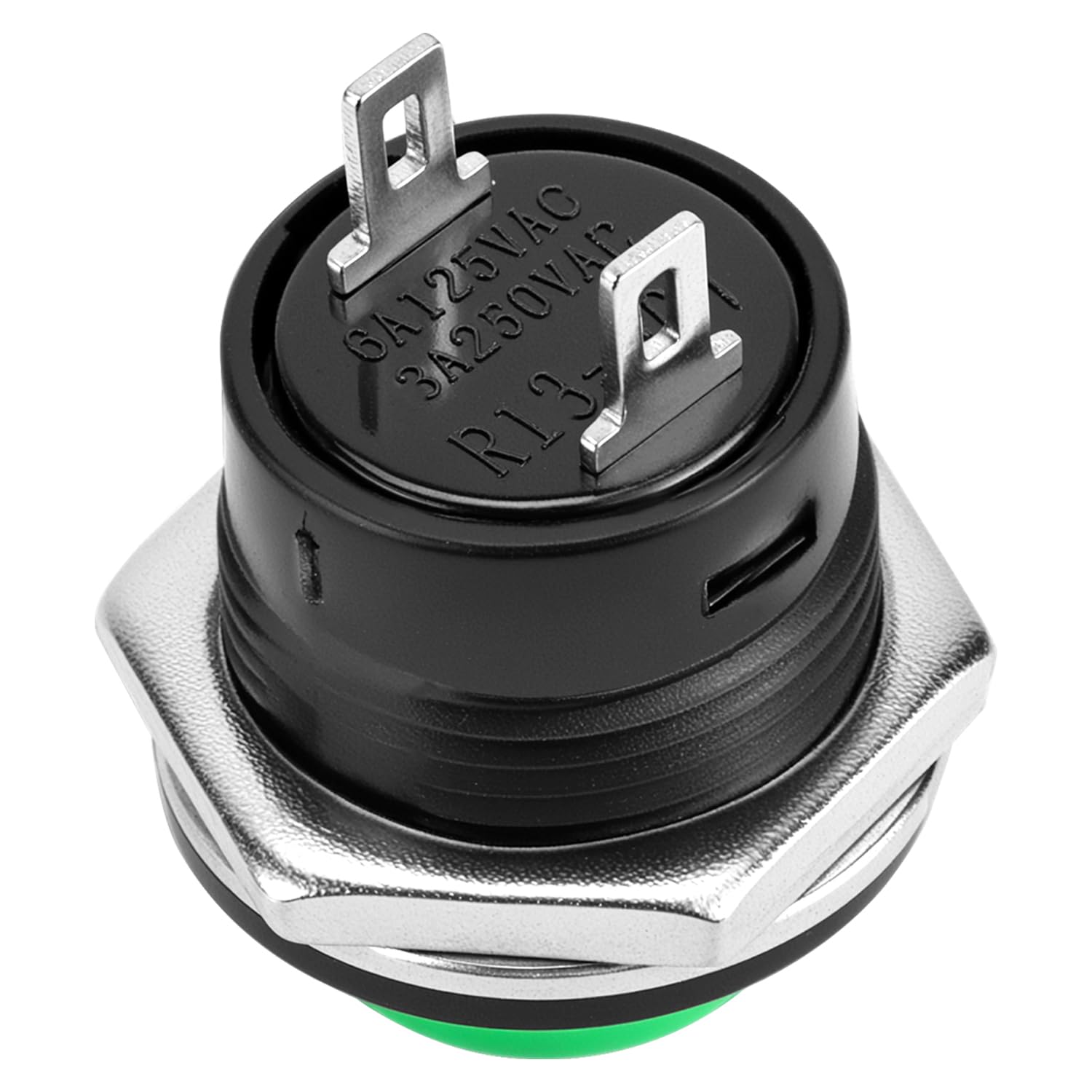 QWORK® 24 szt. 16 mm chwilowy przełącznik przyciskowy, 3A 250 V AC 2-biegunowy automatyczny reset, przełącznik wciskowy w 6 kolorach posortowany