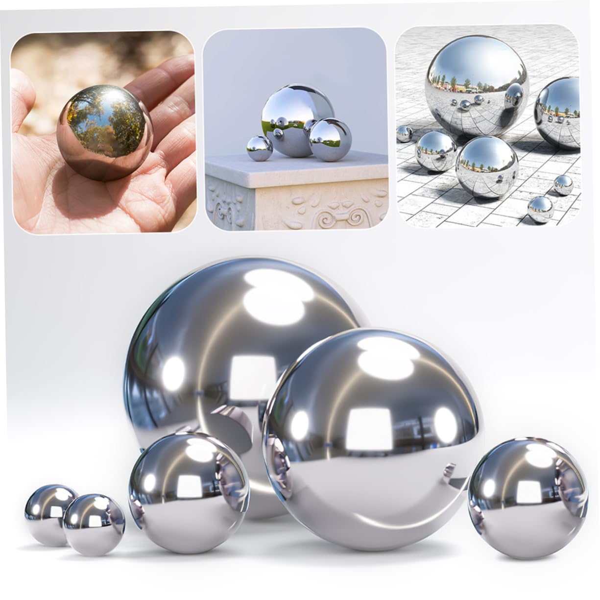 Gazing Riflettente Acciaio Inossidabile Sfera Decorativa Per Giardino e Fotografia Perfetta Per Interni Ed Esterni