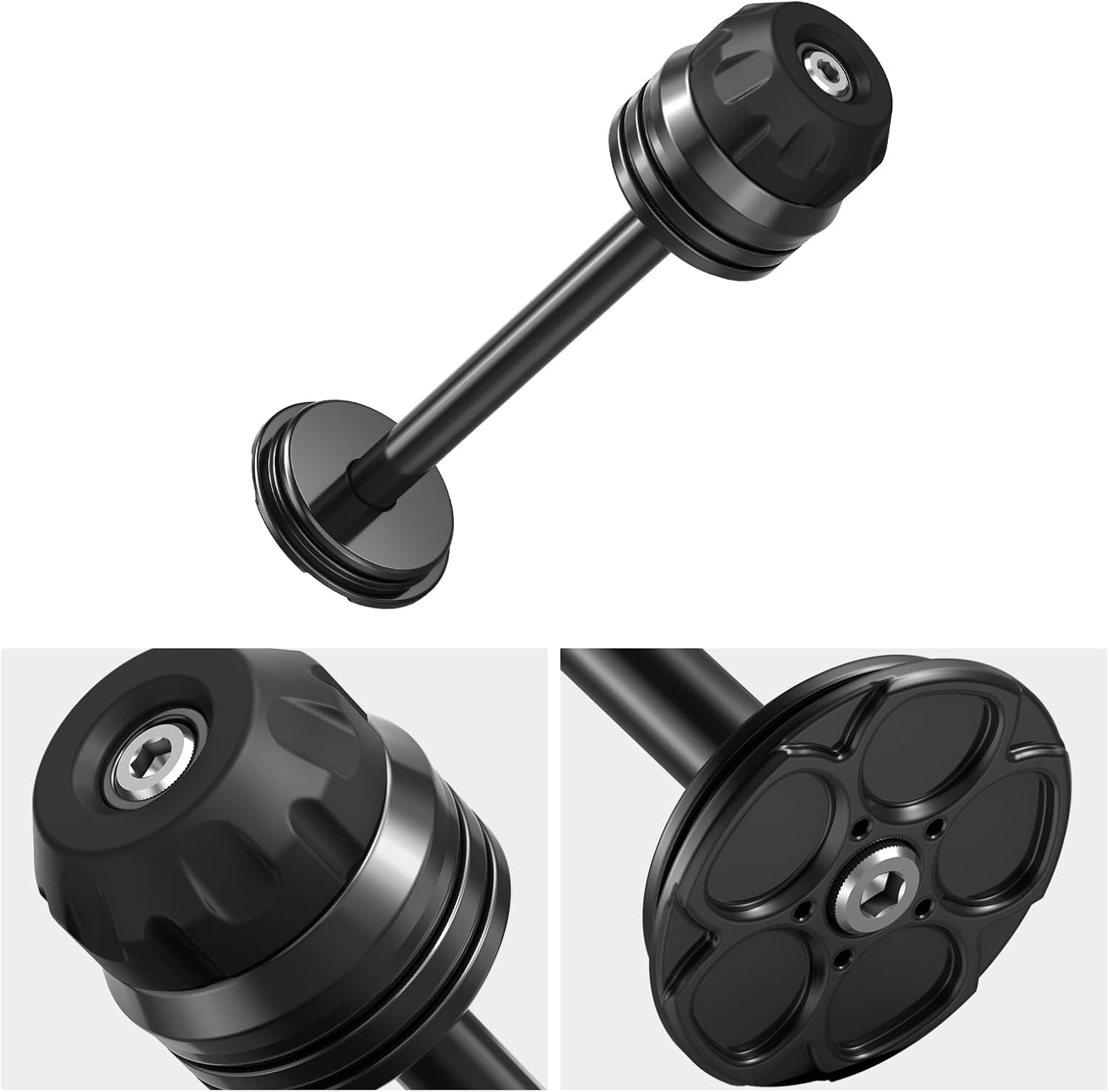 NICECNC Black Rear Axle Fork Wheel Protection Crash Compatible with BMW R1250GS 2019-2023 BMW R1250GS Adventure 2019-2024 See Fitment