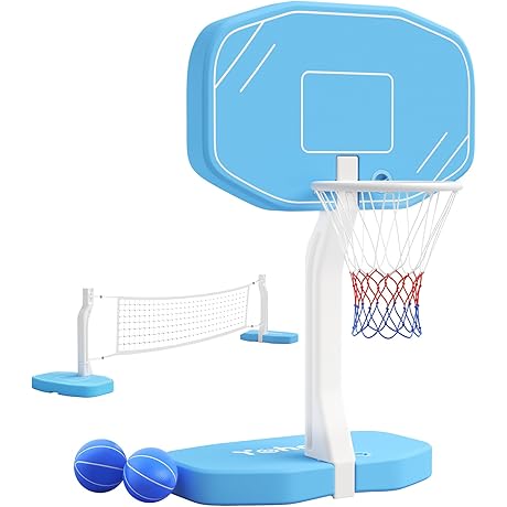 2-in-1 Pool Basketball & Volleyball Net: Elevate Pool Games to New Heights