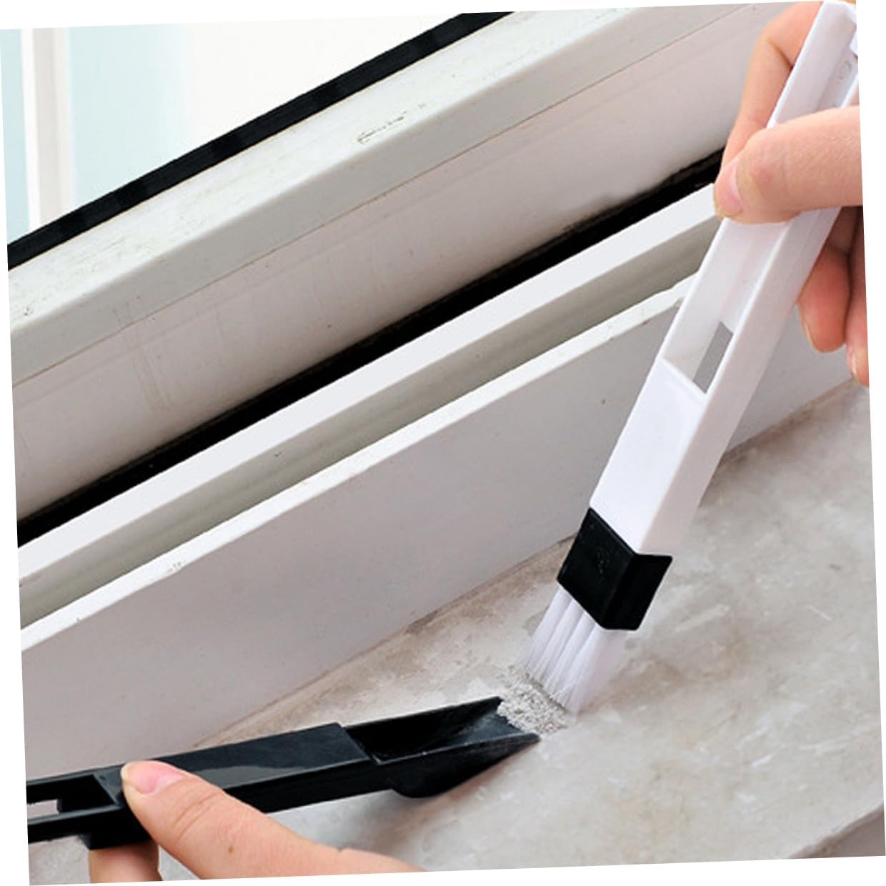 BETOOKY 11pcs Keyboard Cleaning Brush and Dustpan Set, Compact Dark Window Door Track Brush with Detachable Handle for Electronics, Sill Slot, and Corner Crevice Cleaning