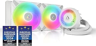 ARCTIC Liquid Freezer III 280 A-RGB - Water Cooling PC, AIO CPU Water Cooler, Intel & AMD, Efficient PWM-Controlled Pump, Fan: 200–1900 RPM, LGA1851 und LGA1700 Contact Frame - White
