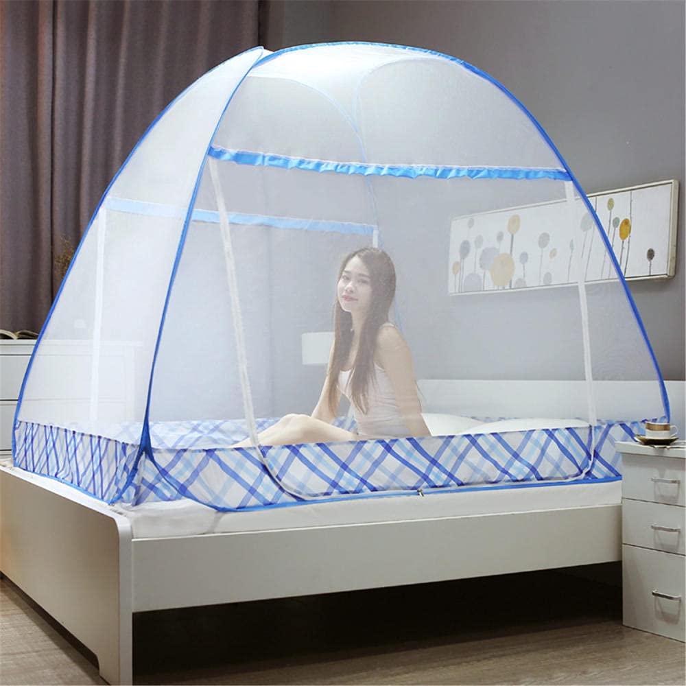 Moustiquaire pour lit pliable 1,8x2,0m en maille fine portable