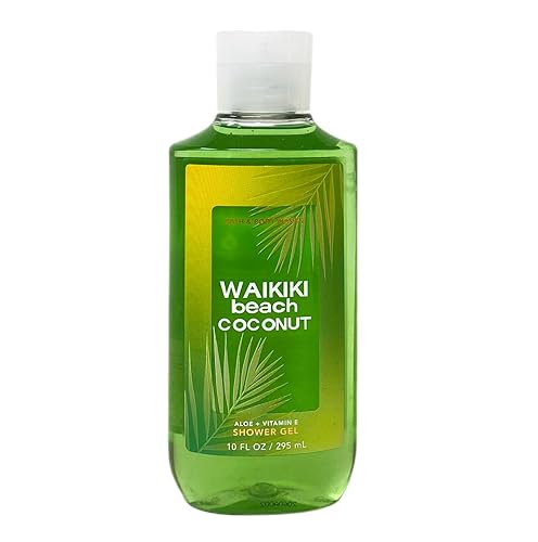 Miniatura 3 de Bath & Body Works Waikiki Beach Coconut - Juego de 3 piezas, crema corporal, gel de ducha, loción corporal, con jabón cremoso en barra de rosas,
