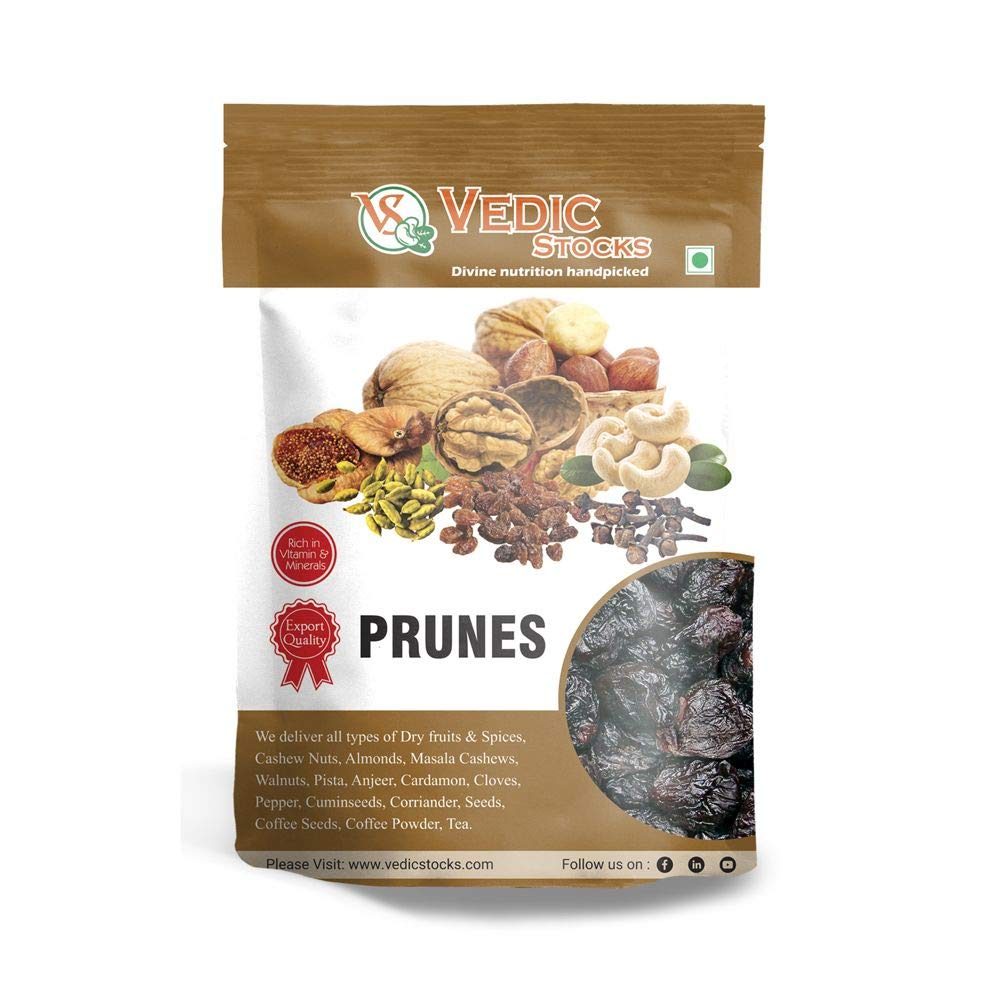 VEDIC STOCKSPremium Prunes Dry Fruits Value Pack 400 Grams (Pack of 1)