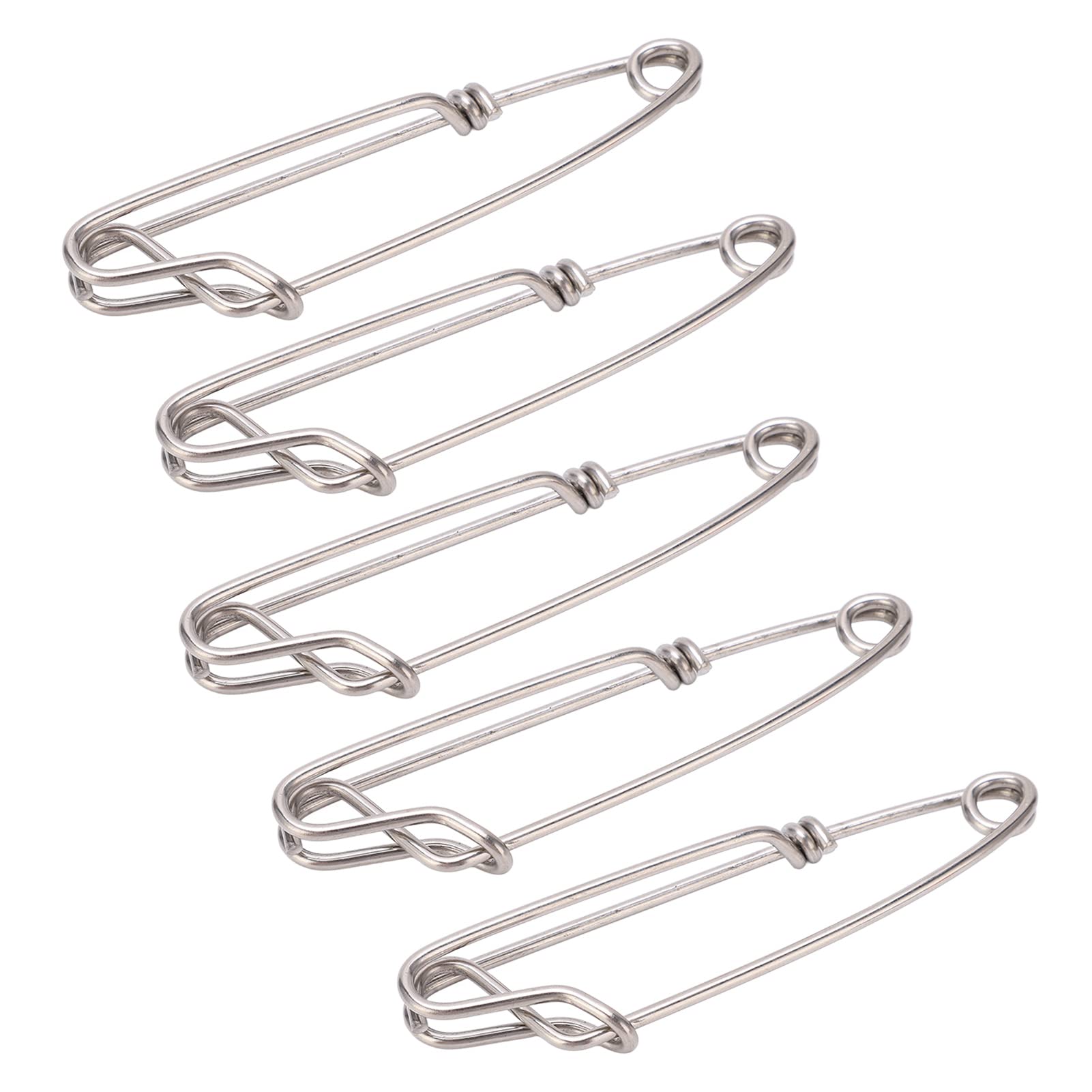 10 Clips à Pression Pour Palangre MUNEFE – Acier Inoxydable, 2,6 Cm, Pivotant, Pour Différentes Techniques De Pêche
