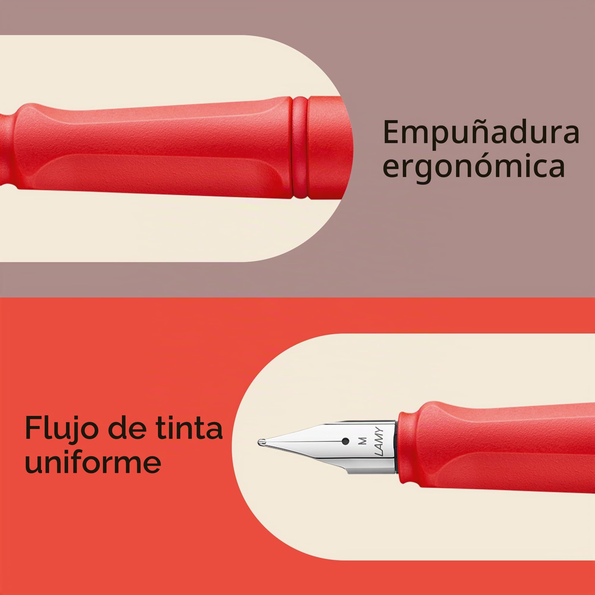 LAMY safari cozy 020 – Pluma estilográfica, edición especial, moderna en color fresa, con mango ergonómico y diseño atemporal, grosor del plumín EF, modelo especial