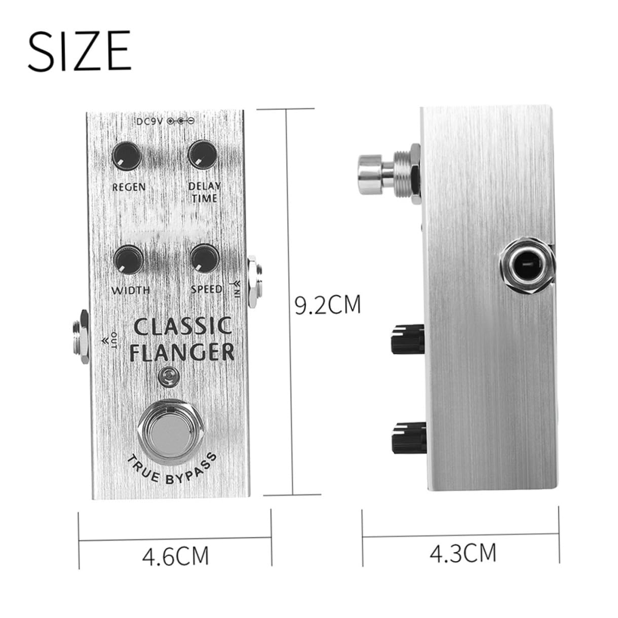 Alasum Efektor Gitarowy Elektryczny z Metalowym Wykończeniem Kompaktowy Efektowy Łatwy Użyciu Idealny Do Uzyskania Różnych Efektów Dźwiękowych Dla Gitarzystów