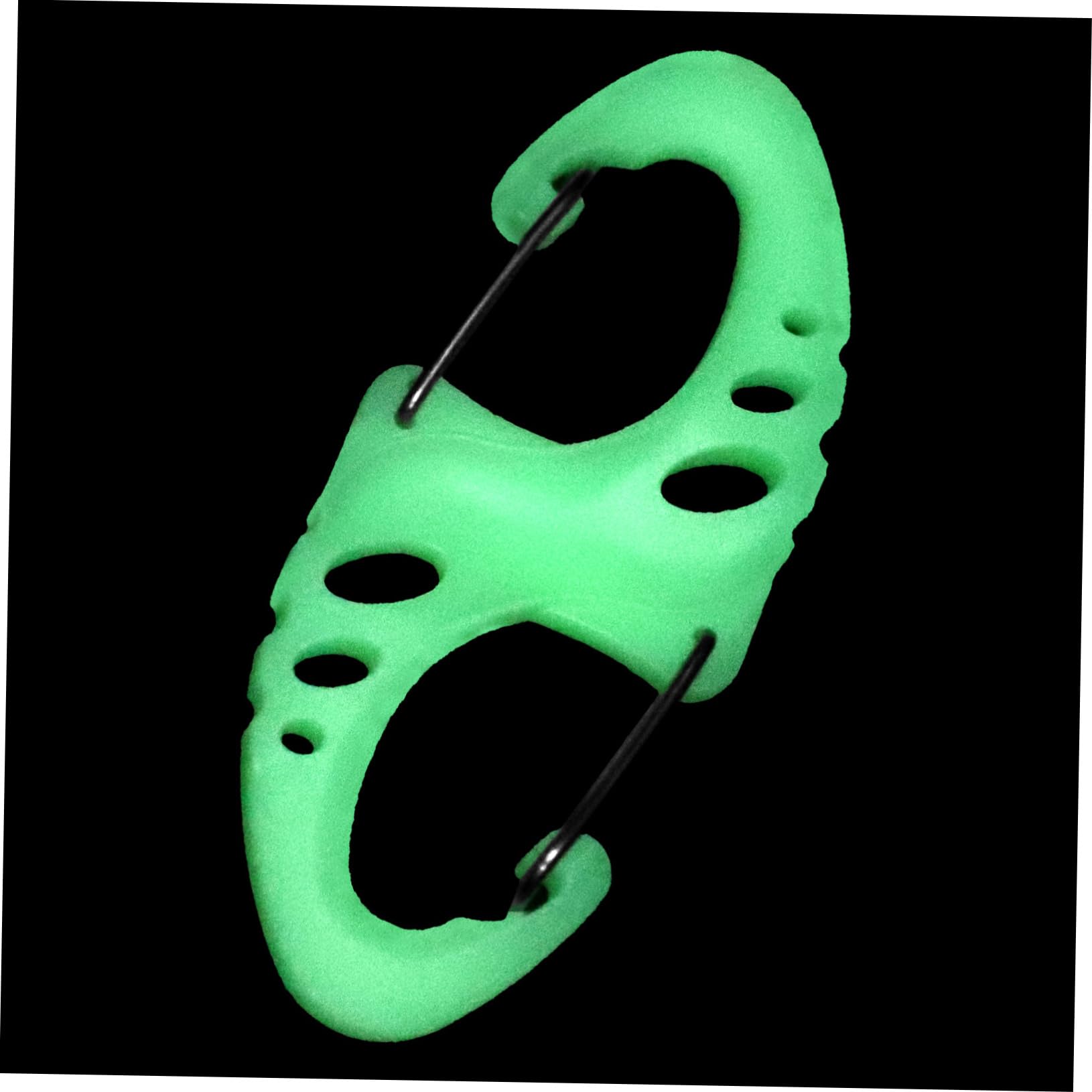 BRIGHTFUFU Diving Clip Heavy Duty Trigger Snap Night Glow Metal Clip Double Sided for Quick Attachment