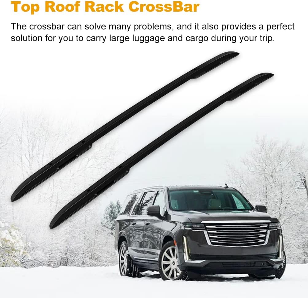 ROADFAR Black Roof Rack Side Rails Aluminum Top Side Rail Carries Luggage Carrier Fit for 2015-2020 for Jeep Renegade Sport Utility Baggage Roof Side Rail