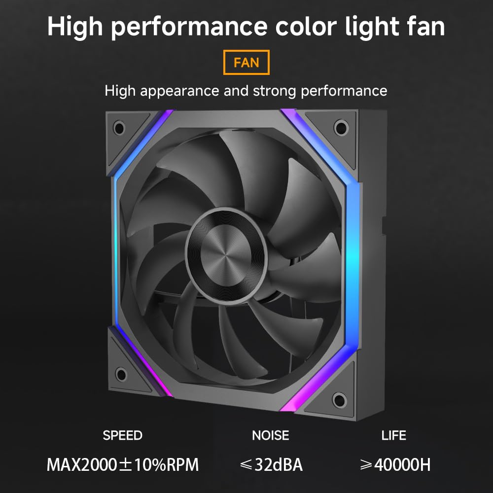 Jungle Leopard Astroshel V2G 360 Argb Raffreddamento ad acqua CPU Cooler|3 ventole PWM da 120 mm con 2000RPM|Display LCD digitale personalizzabile|per Intel LGA1851/1700/1200/115X AMD AM4/AM5 (nero