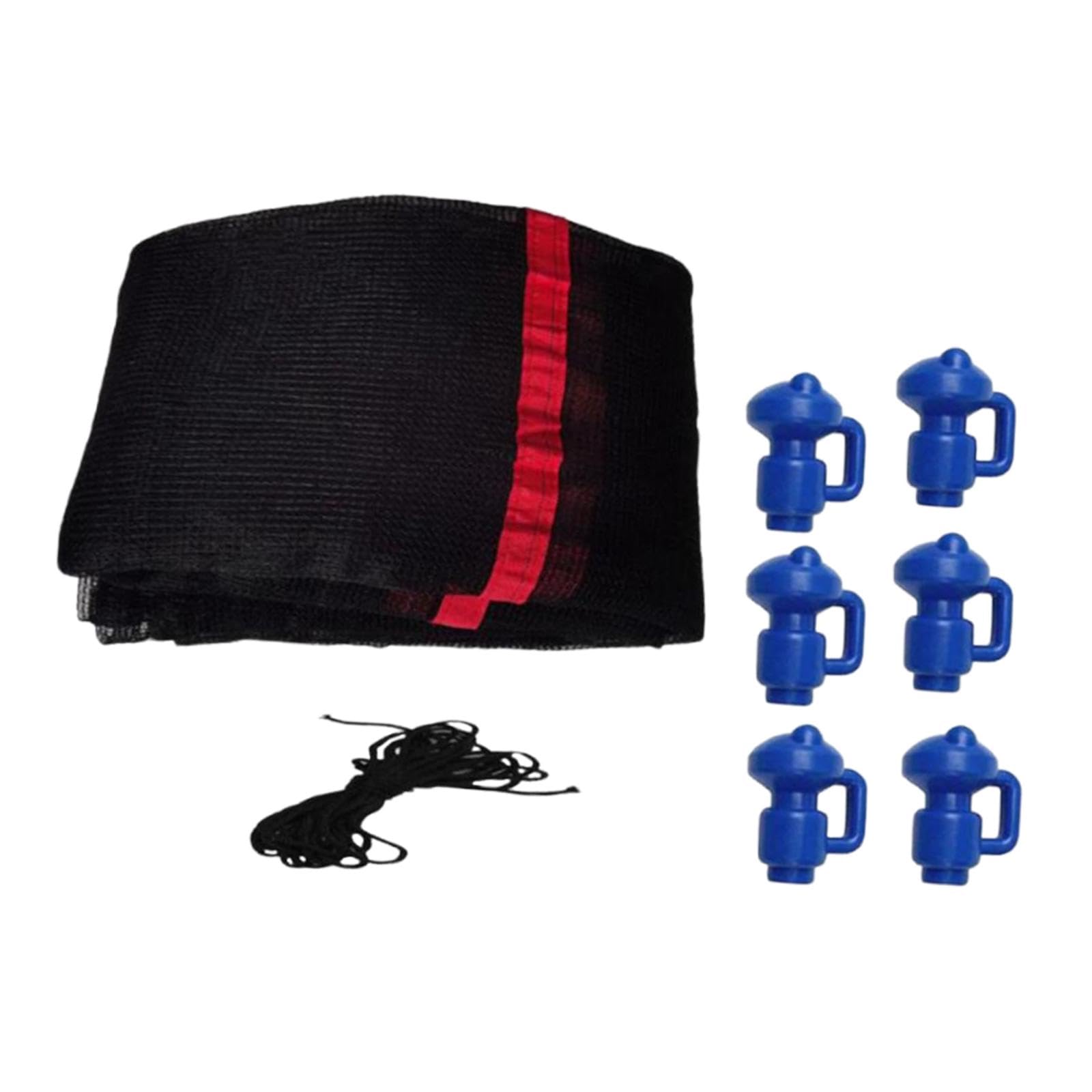 Yiju Trampoline Net Breathable Foldable Heavy Duty with 6 Pole Caps Safe Enclosure Net Replacement for Jumping Outdoors Adults