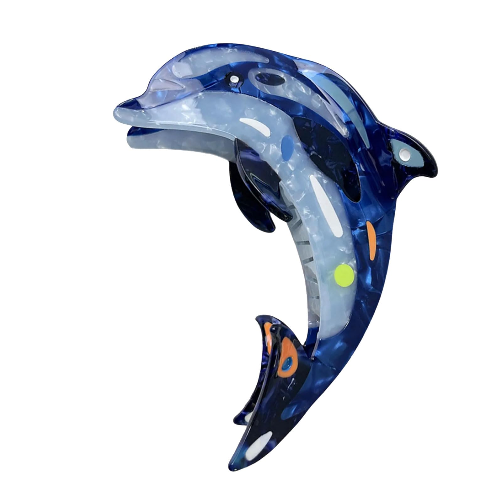 ROYJJ Hair Claw Clip Princess Theme Hair Claw Clamp Lovely Whale Hair Catch Barrettes Strong Hold Hairpin for Girls Marine Series Dolphin Grab