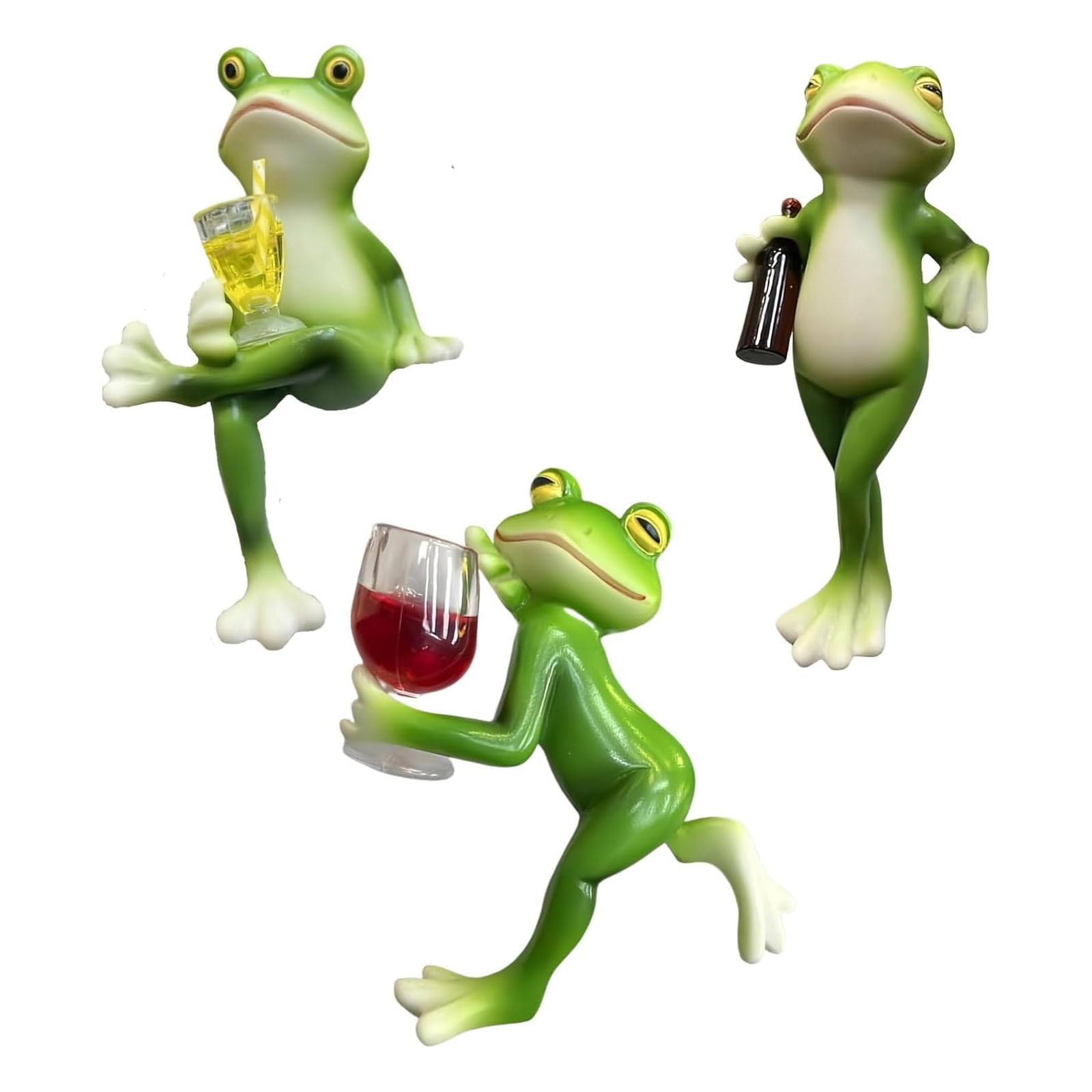Jazuaiao Frog Figurine Hangers Resin Garden Sculptures for Plant, Outdoor Decoration & Displays Balcony Hanging Planter Decoration