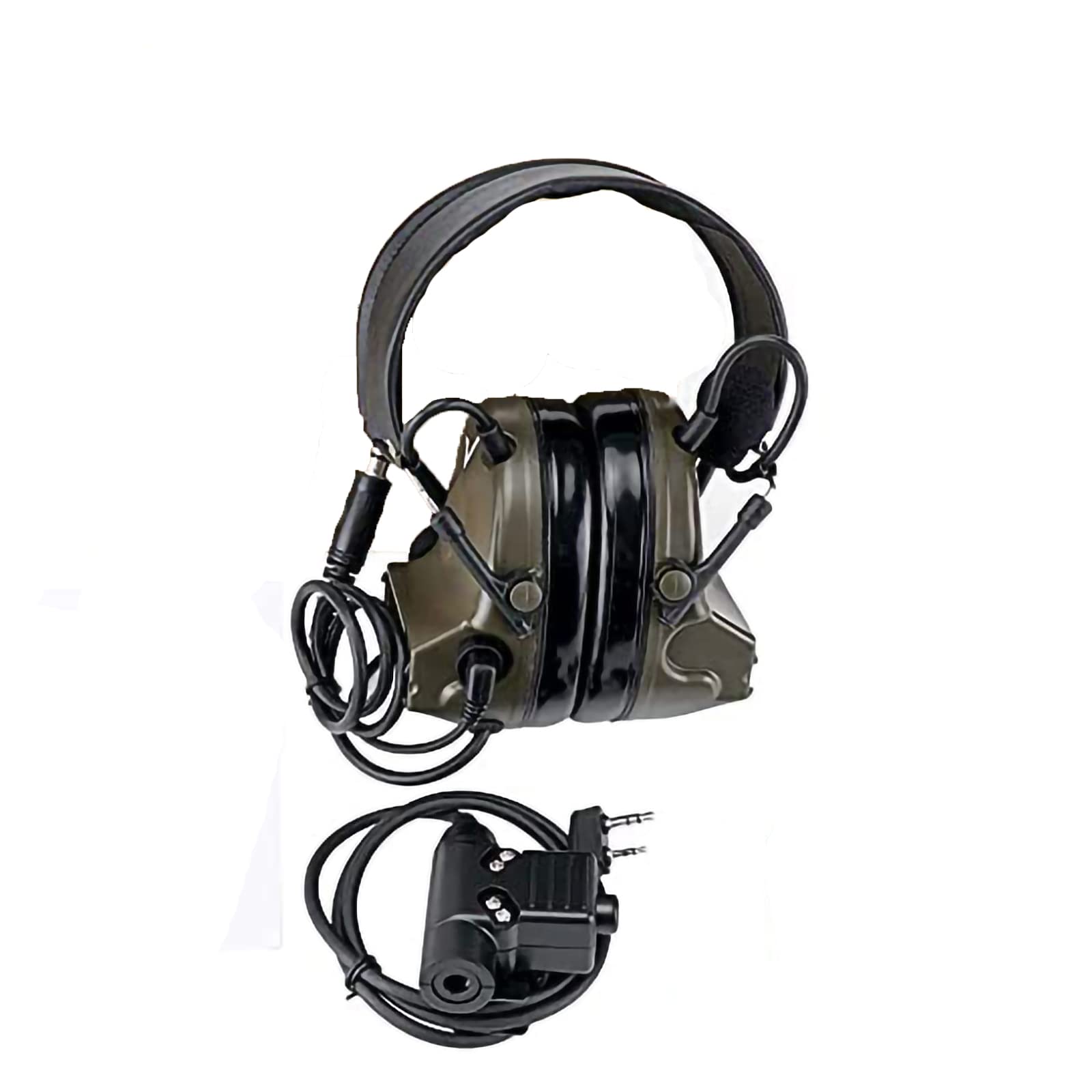 Retevis EHK007 Auriculares Tácticos Airsoft IPX4 Reducción de Ruido 28db Protegen Audición para Motorola 2 Pin
