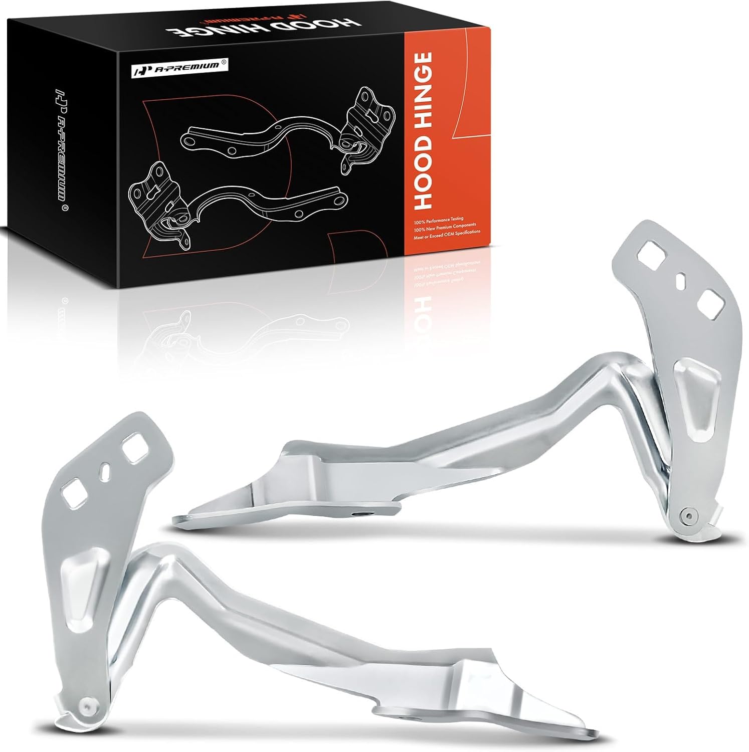 A-Premium Driver and Passenger Hood Hinges Compatible with Ford Fusion 2013-2020, Set of 2 Front Left and Right Side Hood Hinges, Replace# DS7Z16797A, DS7Z16796A