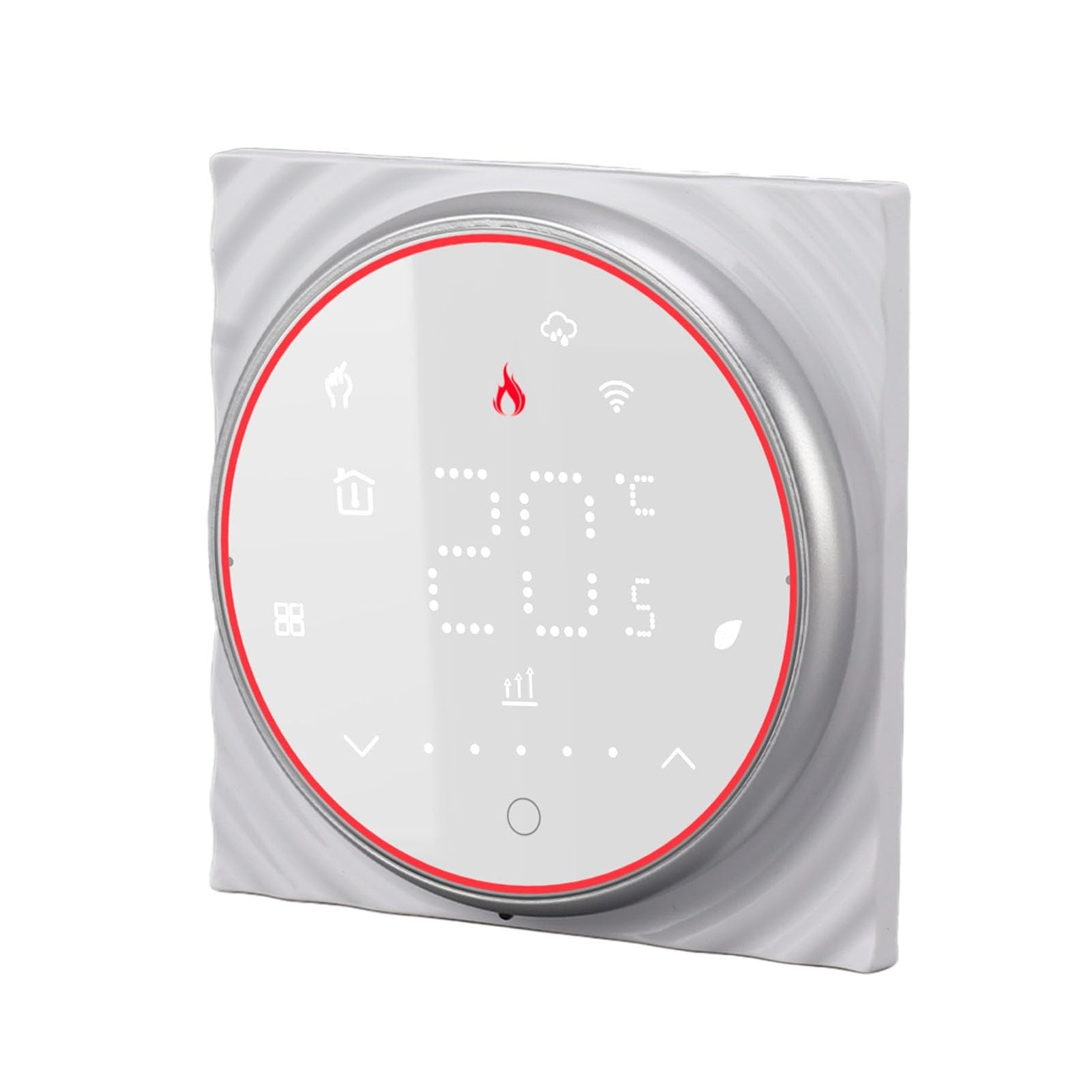 SEAFRONT Termostato Intelligente Controller per Schermo LED da Incasso AC95 a 240V 16A Controllo Digitale della Temperatura Programmabile Touch per di Riscaldamento Elettrico Home Office Montaggio a