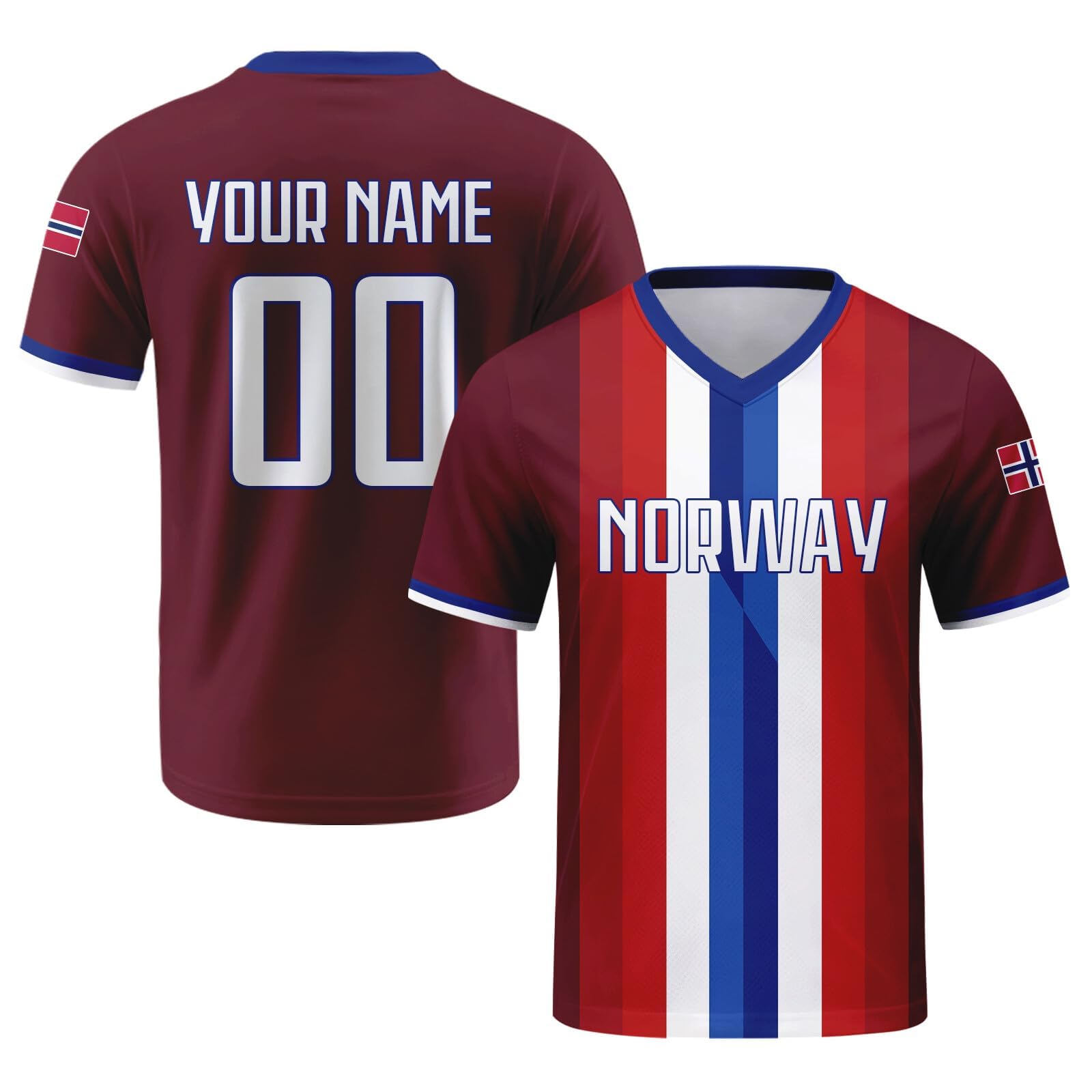 Custom 2026 National Soccer Jersey for Men Personalised Football Team Uniforms Jerseys Shirts Women Unisex A30 Norway Jerseys — image 1