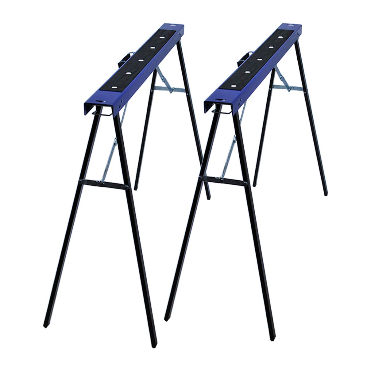 2 Stück Arbeitsböcke Klappbar - 350kg Tragkraft Schwarz/Rot Für Werkstatt & Baustelle