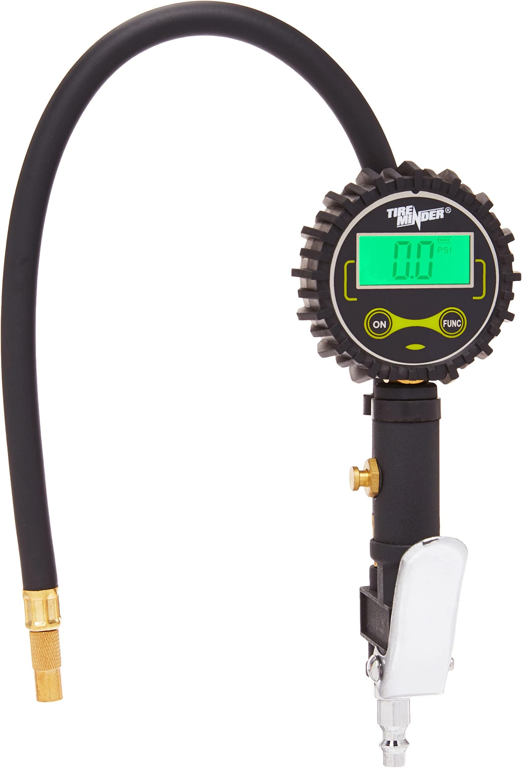TireMinderHigh Precision Digital RV Inflator Gauge with Replaceable AAA Batteries and 5 Year Warranty