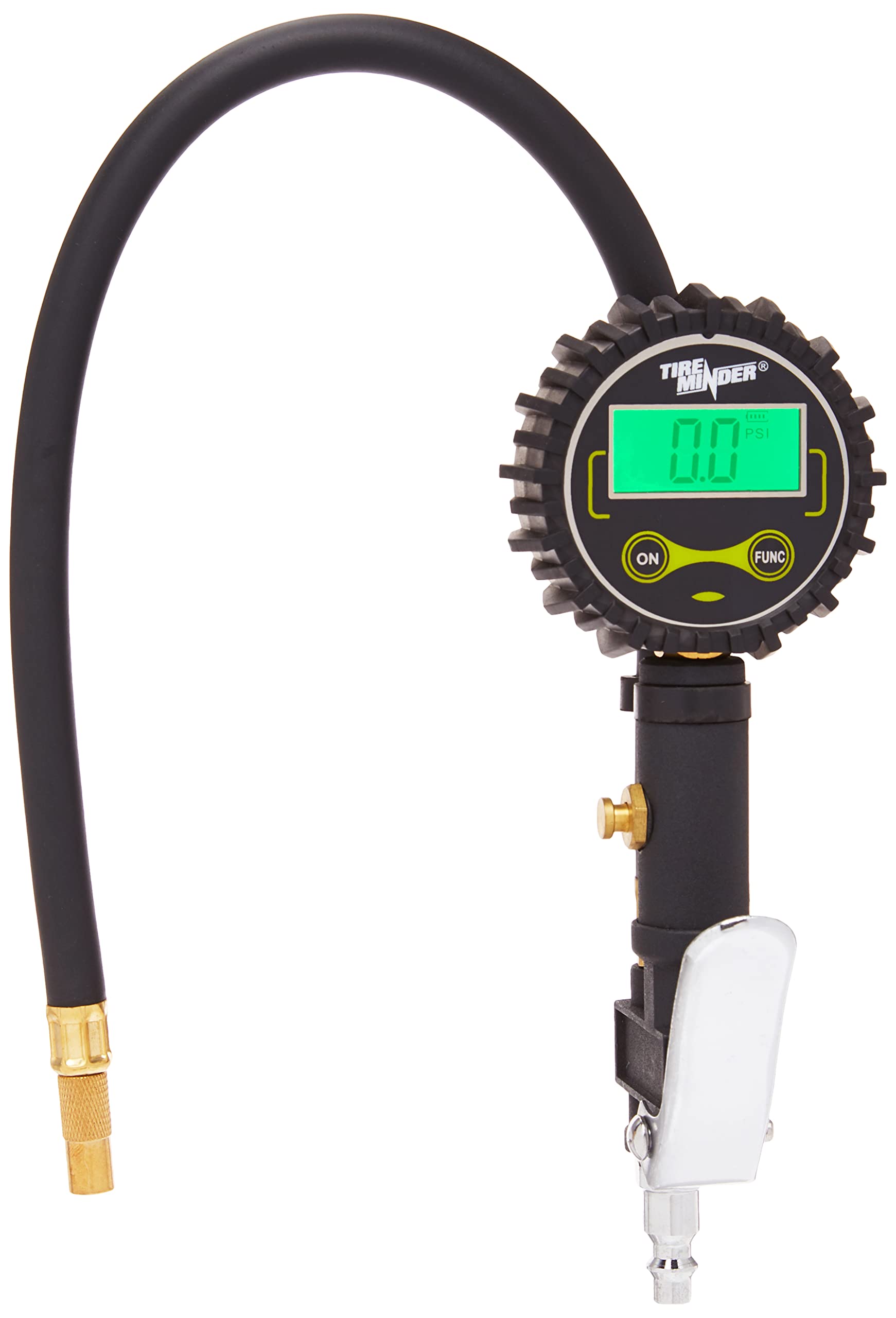 TireMinderHigh Precision Digital RV Inflator Gauge with Replaceable AAA Batteries and 5 Year Warranty