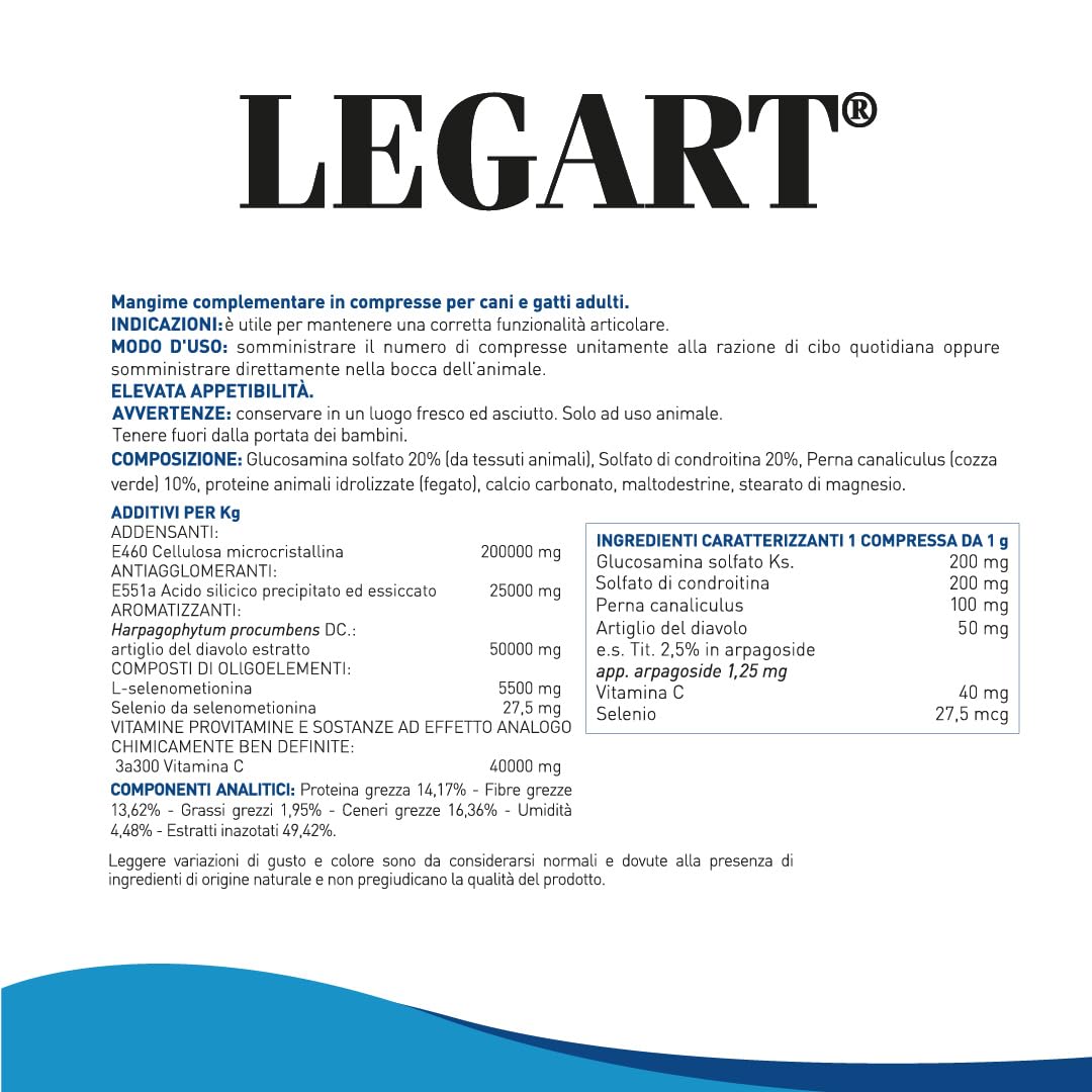 Aurora Biofarma Legart Maxi 60 Compresse Mangime complementare per cani per protezione articolare