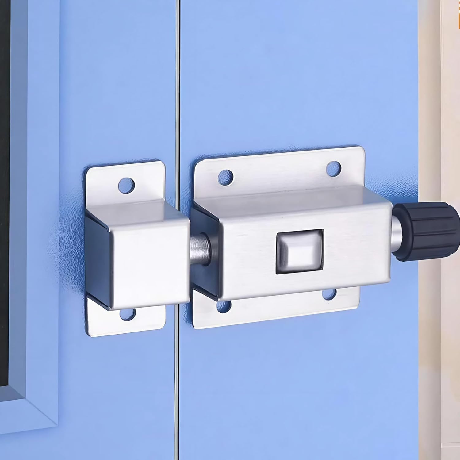 Stainless Steel Door Spring Lock | Soft Close Hinge Latch for Door, Window, Bedroom, Kitchen & Bathroom | Garden Cabinet Gate Latch | Durable Door Hardware Tool & Accessories-image-3