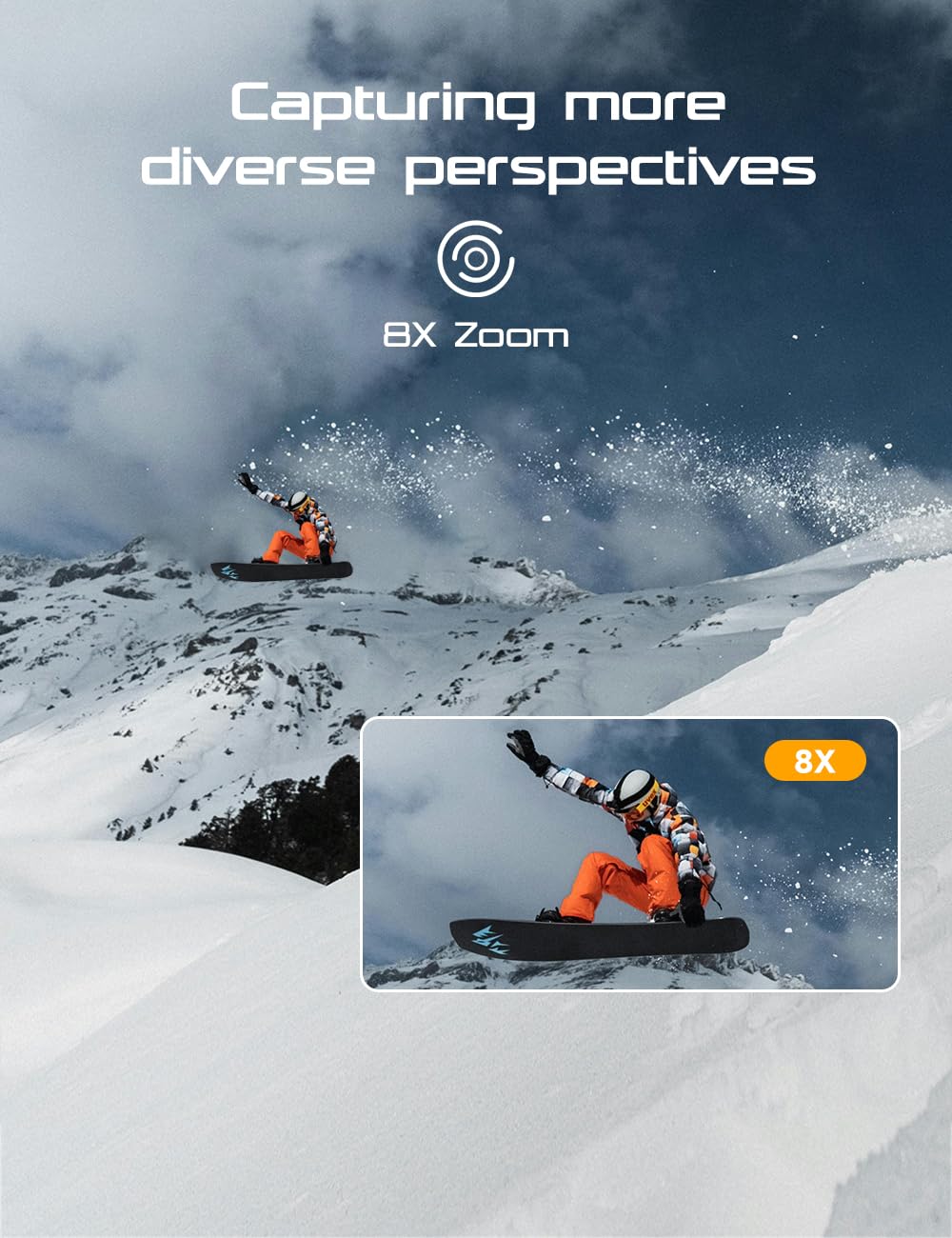 Apexcam 4K 60FPS EIS Action Cam 64MP WiFi Sports Camera Ultra HD Telecamera subacquea 40M Videocamera Impermeabile 2.4G Telecomando Time Lapse 2x1350mAh Batterie