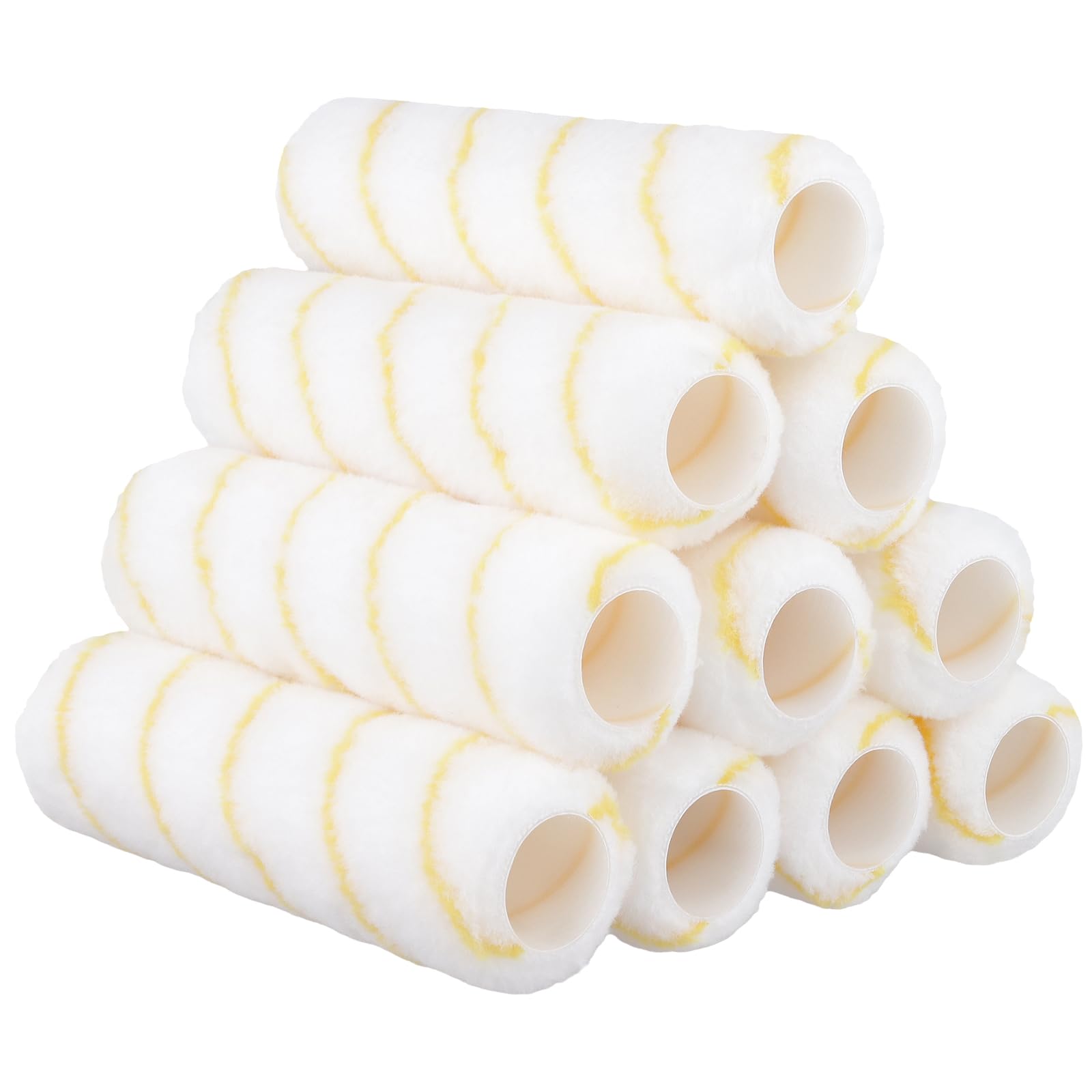 Lot de 10 manchons de rouleau de peinture de 23 x 6,8 cm pour murs, plafonds