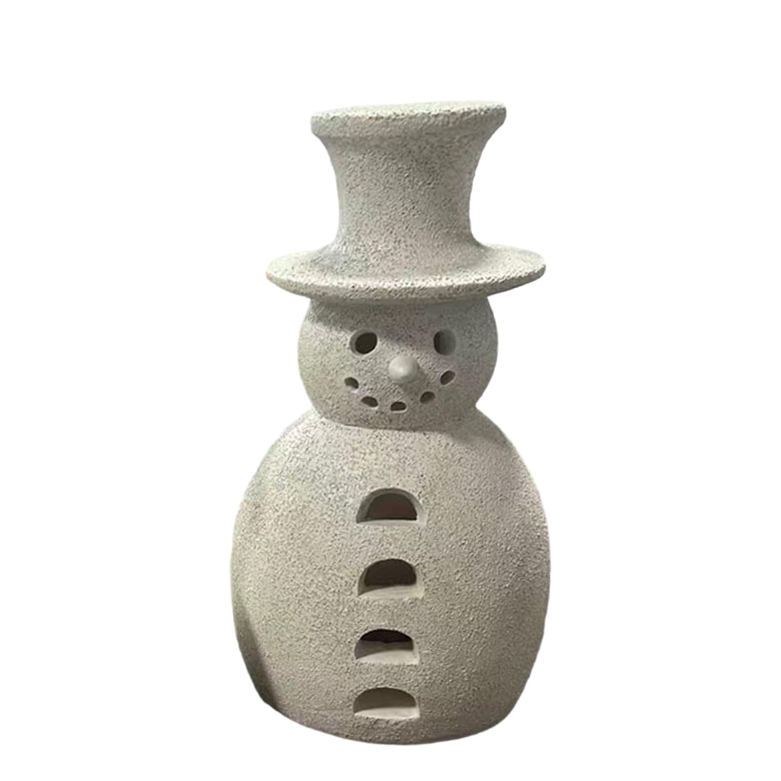 Figurines de bonhomme de neige en résine de 25 cm avec éclairage LED de table
