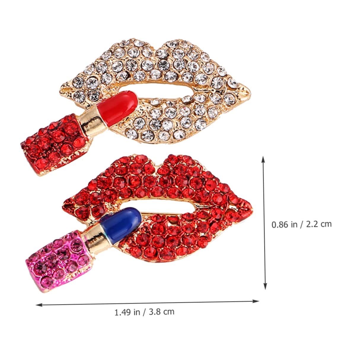 4 Piezas Broche De Labios Pin De Solapa De Ropa Bufanda Pin Broche De Sombrero e De Ropa e De Labios De Bloqueo e Para Sombrero De Solapa De