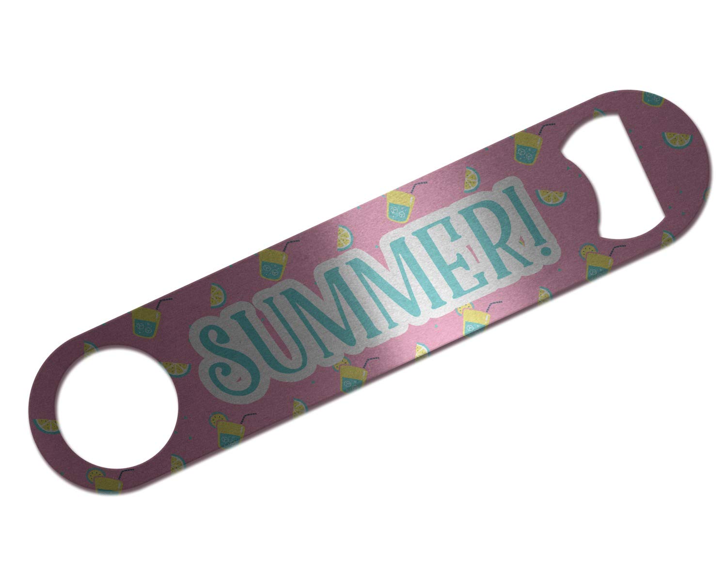 Personalized Summer Lemonade Bar Bottle Opener - Silver w/Name or Text