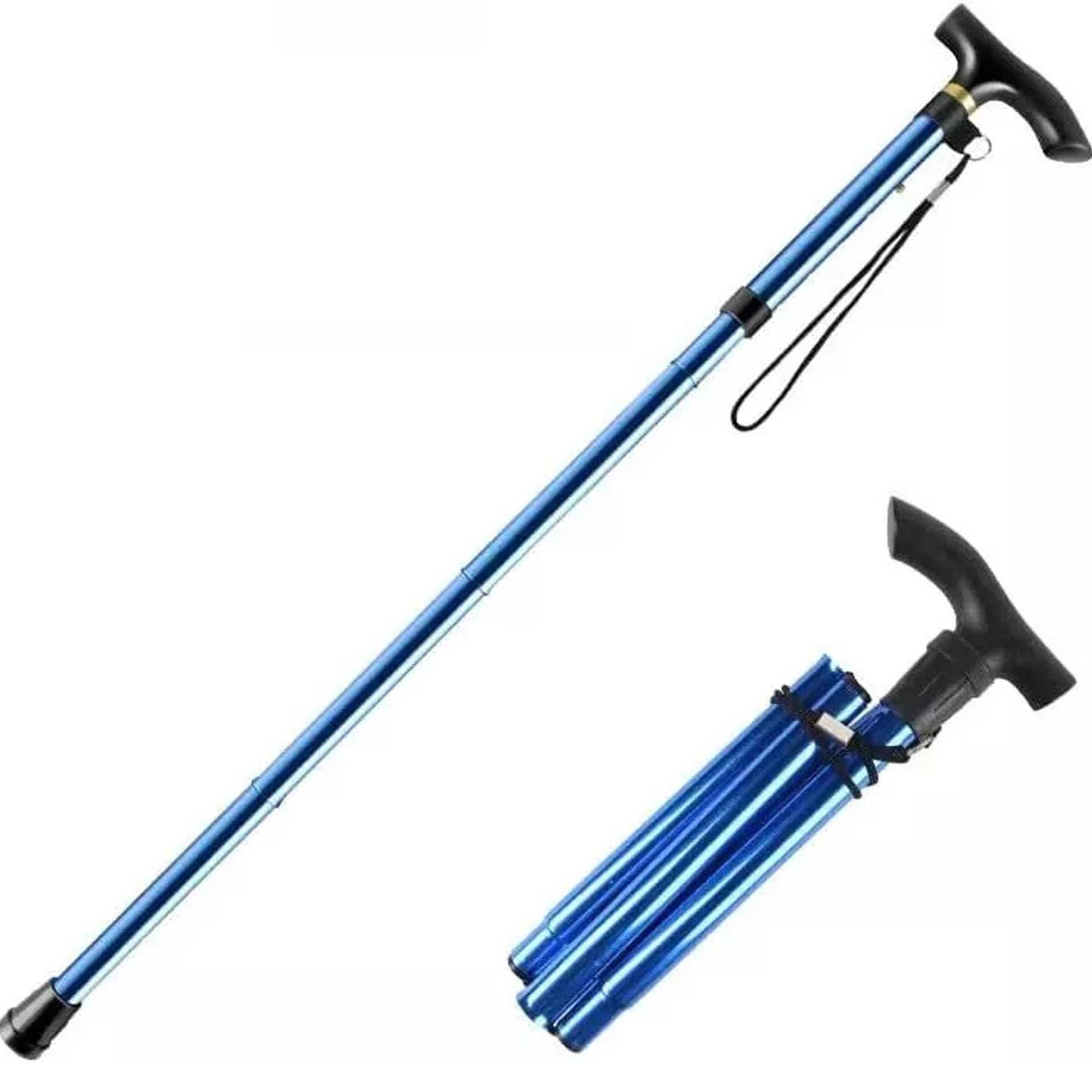 Walking Stick Easy Folding Adjustable Aluminium Cane for Men Women Lightweight Collapsible Sticks Extandable Height - Image 3