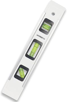 URASISTO 9 Inch Magnetic Box Level Torpedo Level with 45/90/180 Bubbles, Small Measuring Tool