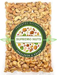 Castanha de Caju Torrada Inteira W1 Exportação Premium Sem Sal Embalado a Vácuo Supremo Nuts