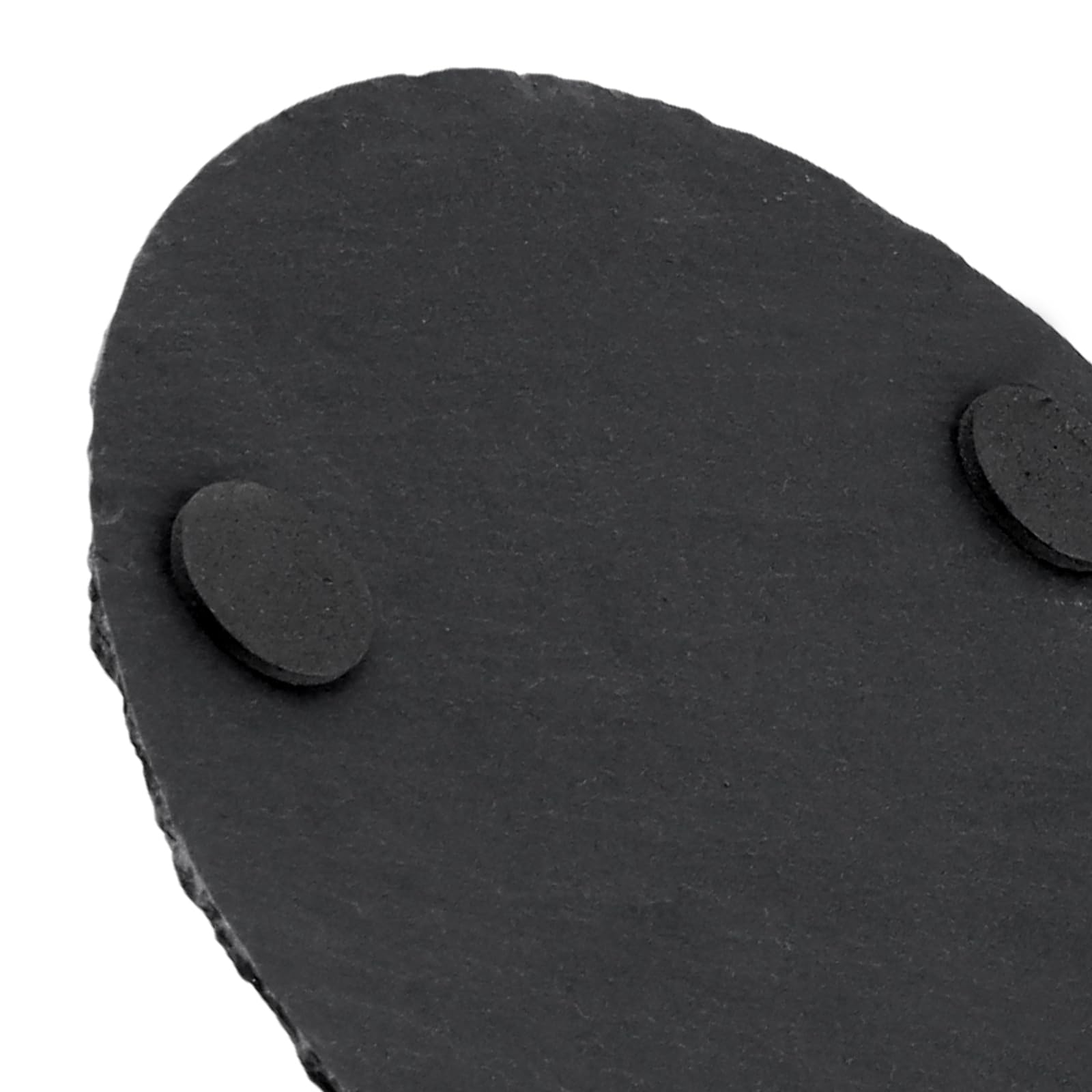 30 sottobicchieri in ardesia da 10 cm, sottobicchieri rotondi in pietra con fondo antigraffio, tovagliette in ardesia nera, per casa, cucina, ufficio, bar, appartamento
