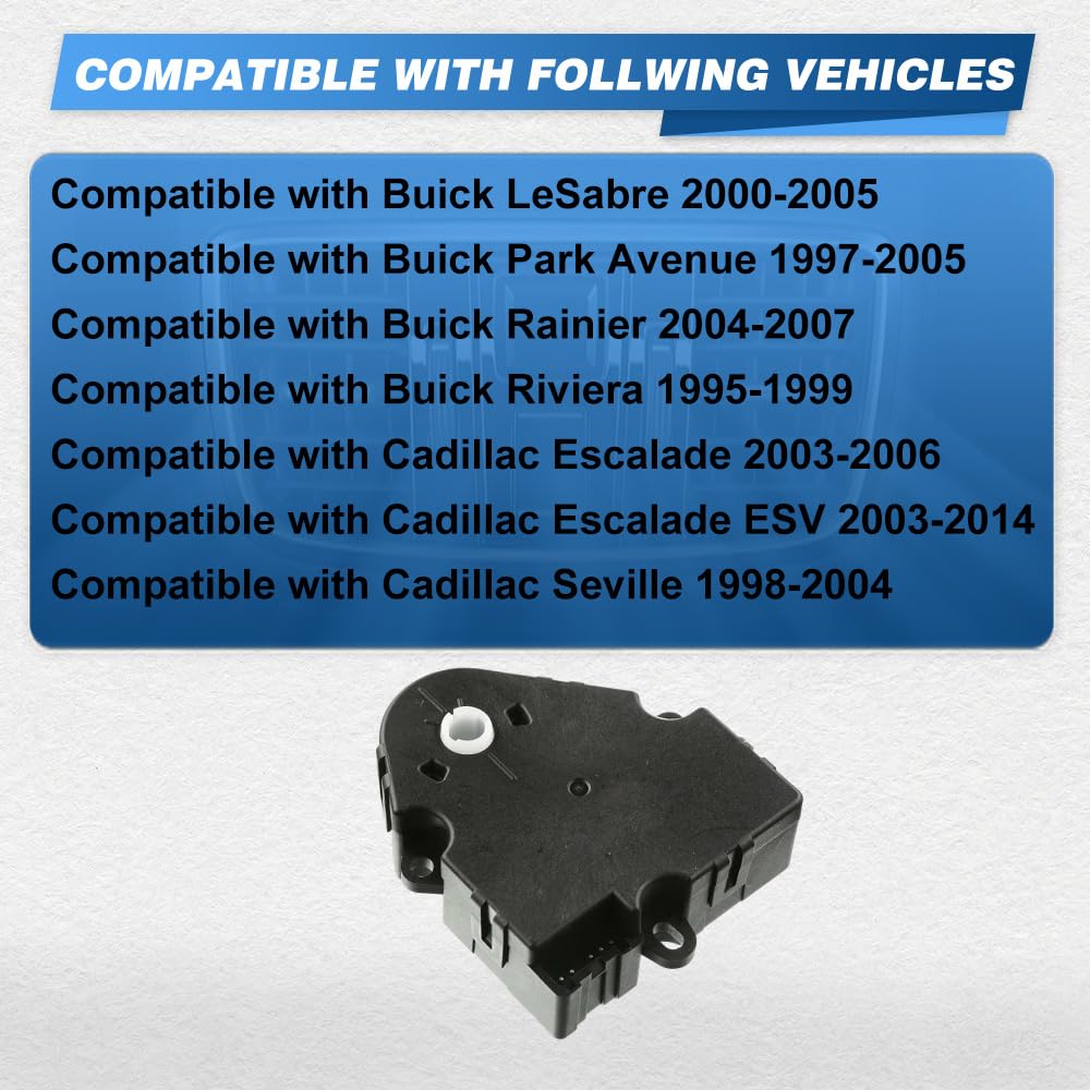Attuatore per porta HVAC con 5 pin, compatibile con Chevrolet Sonora 2003-2006, Buick LeSabre 2000-2005, Cadillac Escalade 2003-2006, sostituisce 604111, 1572972, 16164972