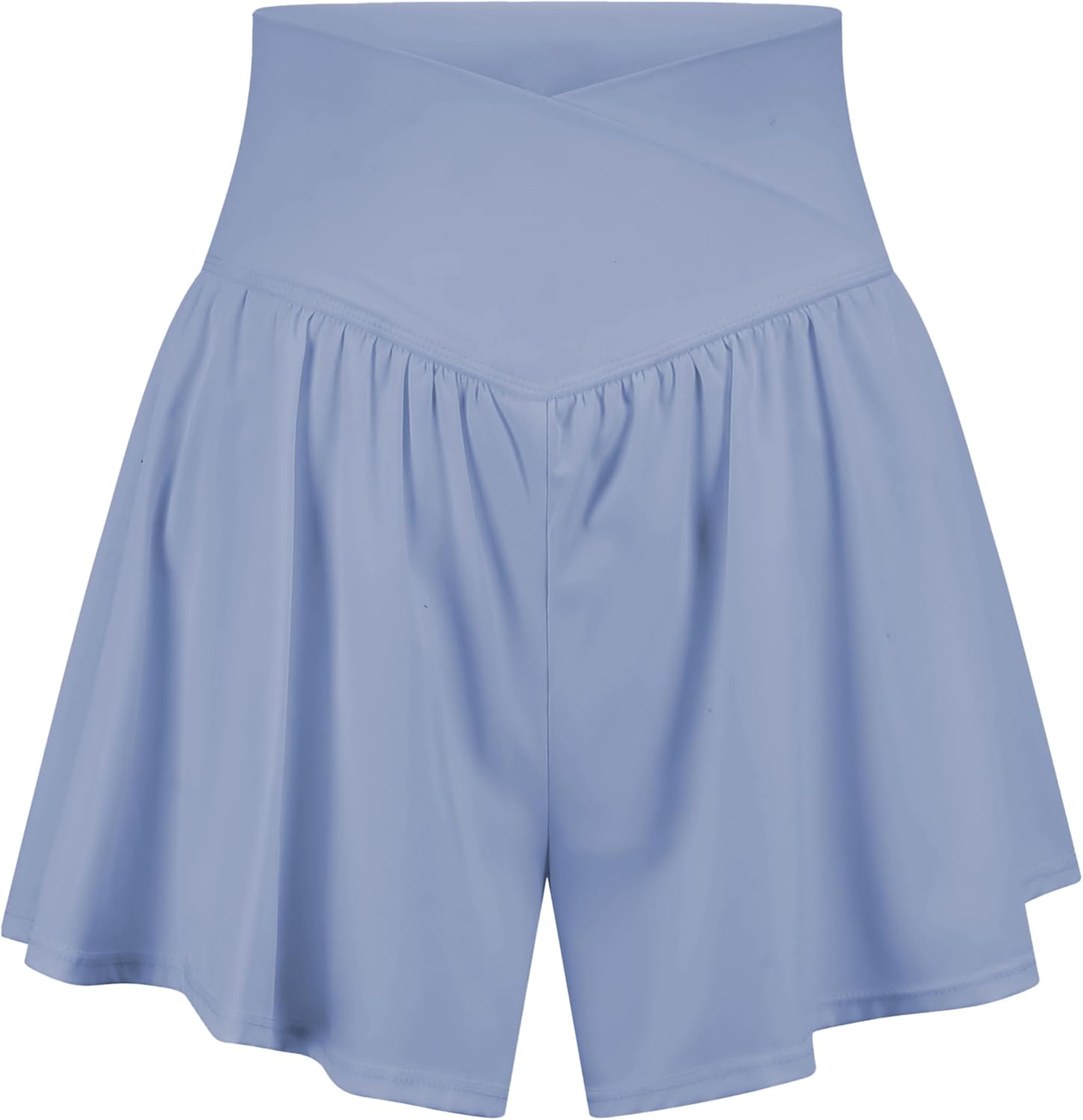 Womens Crossover Athletic Shorts Flowy Running Shorts with Pockets Spandex Butterfly Workout Tennis Skorts