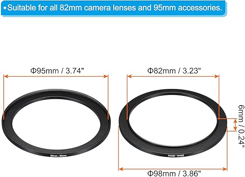 Miniatura 7 de PATIKIL Anillo escalonado de metal de 1.181in-1.457in, anillo adaptador de filtro de lente de cámara, anillo adaptador de filtro de aluminio para