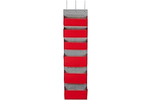 2169-1 Over-the-Door Organizer, Red - Shoe Rack