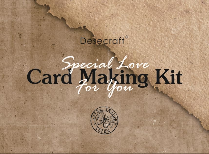 Desecraft Vintage rubber stamp set stencil ink card making