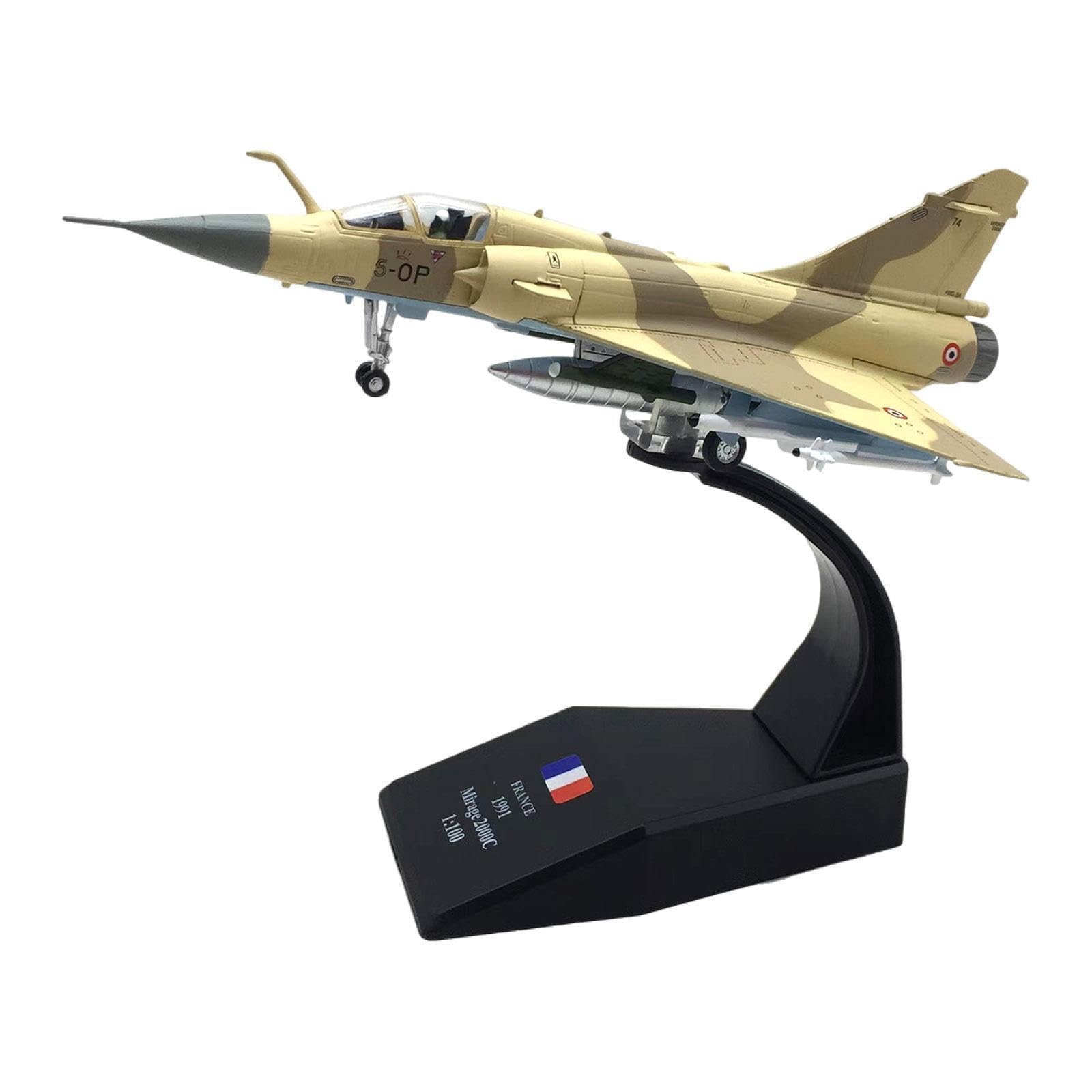 Avión de combate miniatura soluciona espacios vacíos con decoración única en aleación 1/100