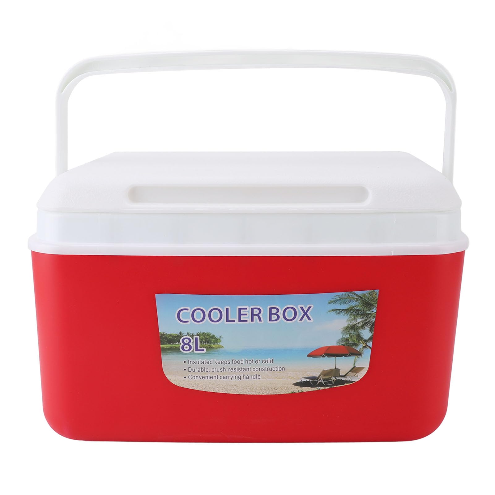 Denash Glacière Isolée Portative Efficace de 8L pour la Boisson de Plage de Pique-Nique de Camping, Matière Plastique Inodore