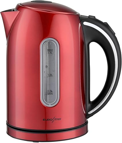 EUROSTAR EKS17RD Hervidor eléctrico de acero inoxidable 1.7L