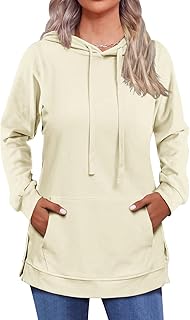 Sponsored You’re seeing this ad based on the product’s relevance to your search query.Learn more about this advertisement Cuptacc Hoodie Women's Pullover Women's Hooded Sweatshirt with Hood Pocket Side Slits Autumn Casual Fashion Tops