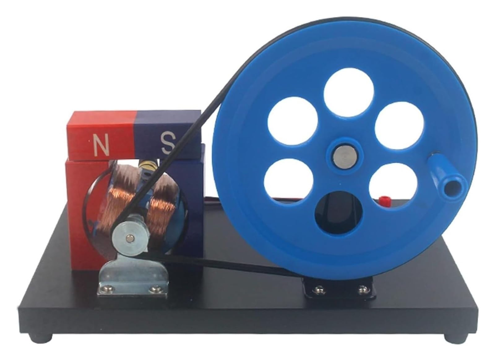 Handkurbelgenerator-Modell, Faraday-Physik-Laborausrüstung, Beobachten Sie Generator-Betriebsstruktur für Schule, Wissenschaft, Lernen, DIY