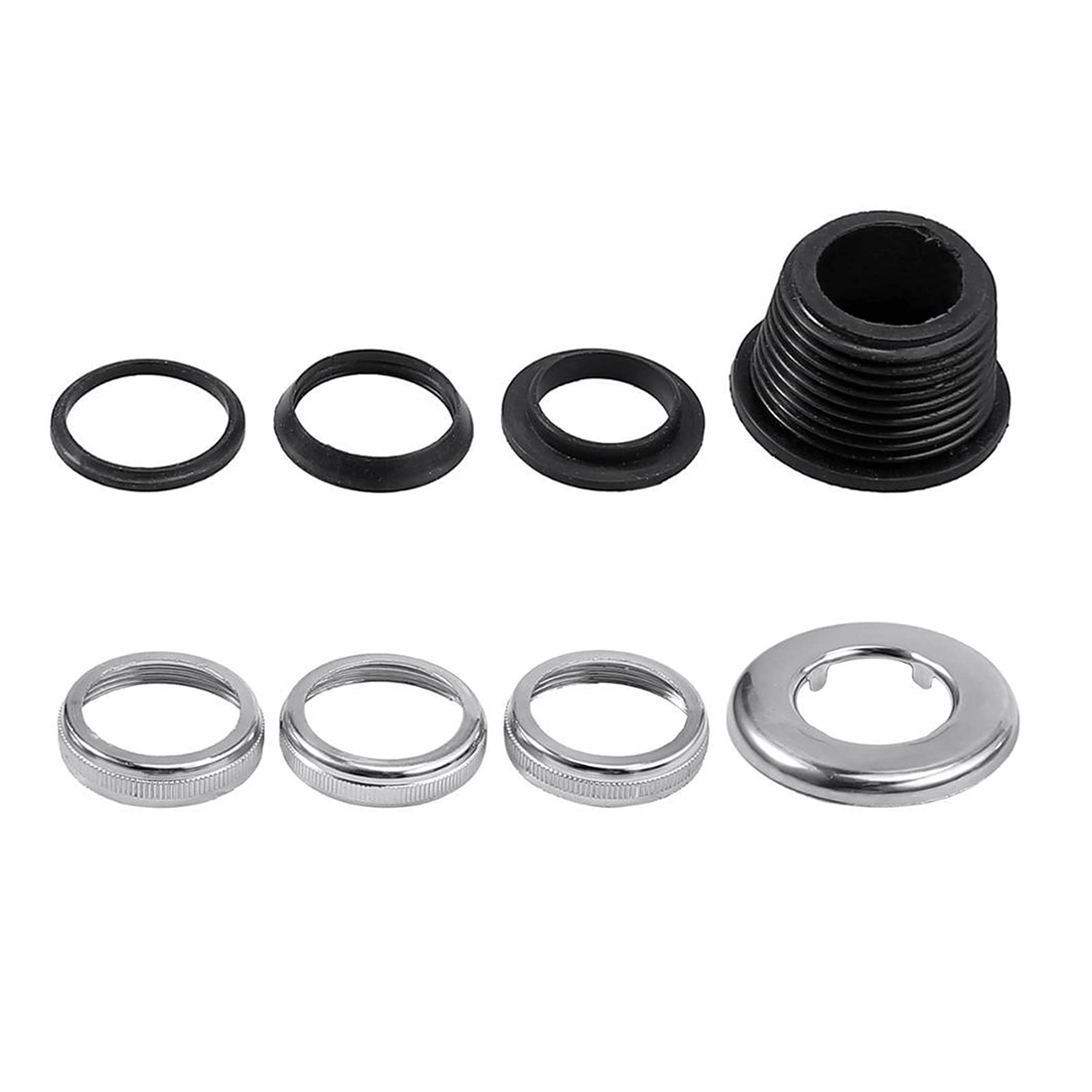 Siphon Ppop-up Ddrain Valve Vidange avec Kit De Débordement pour 42-46mm Fit pour Tous Les Éviers Communs 201 en Acier Inoxydable Exquis