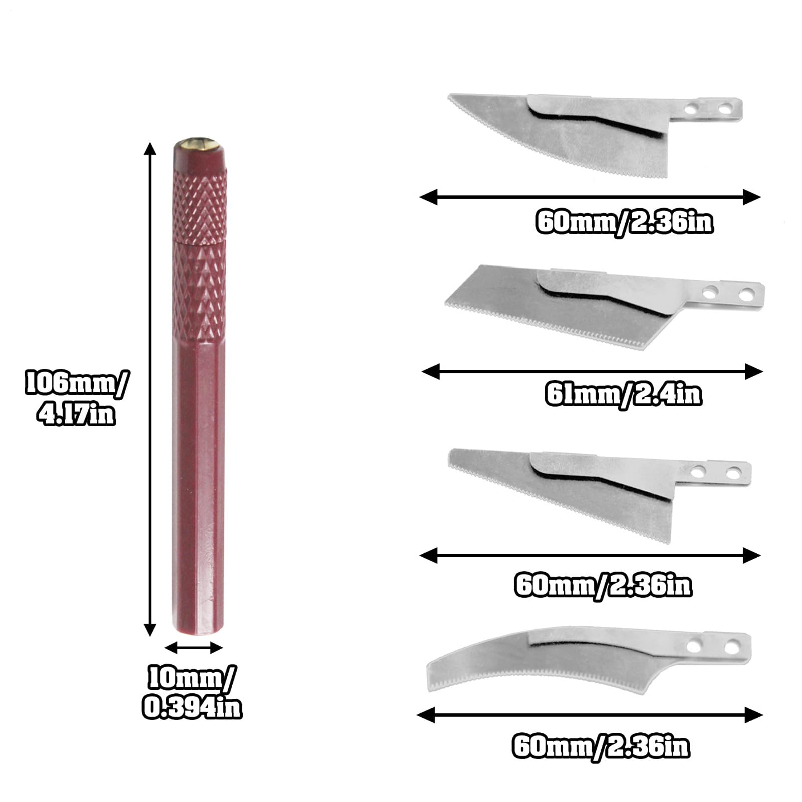 Kit di Seghetti da Modellismo di Precisione | 4 Utensili Mini per Taglio, Intaglio e Rifinitura | Per Legno, e Hobby Fai da Te | Ideale per Lavori di Dettaglio e Precisione