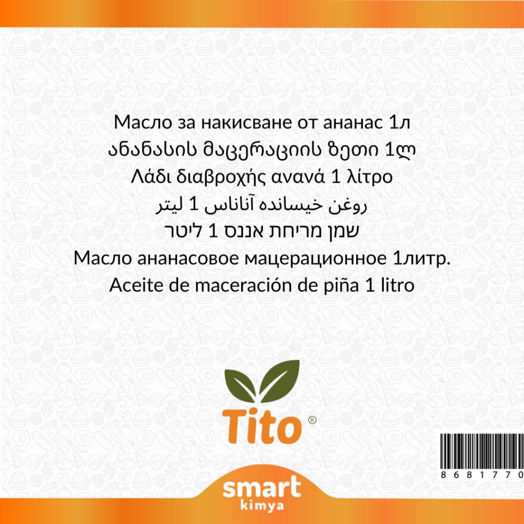 Tito Ananas Maserasyon Yağı Ananas comosus 1 litre