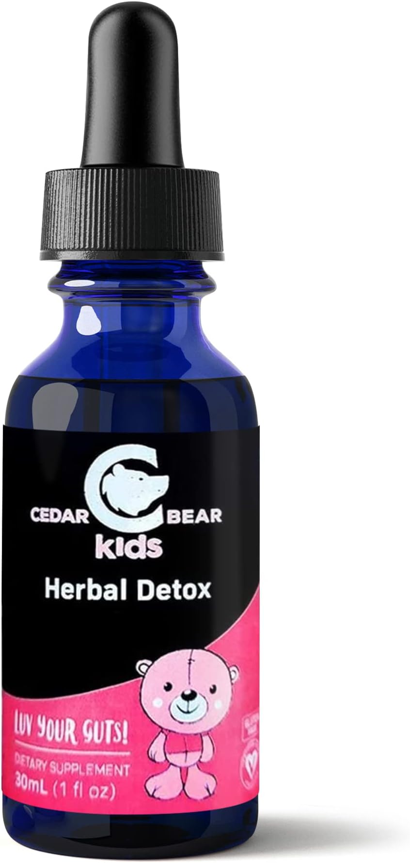 Cedar Bear Herbal Detox for Kids is a Liquid Herbal Supplement That Helps The Immune System & Protects Organs That are Often affected 1 fl oz / 30 ml